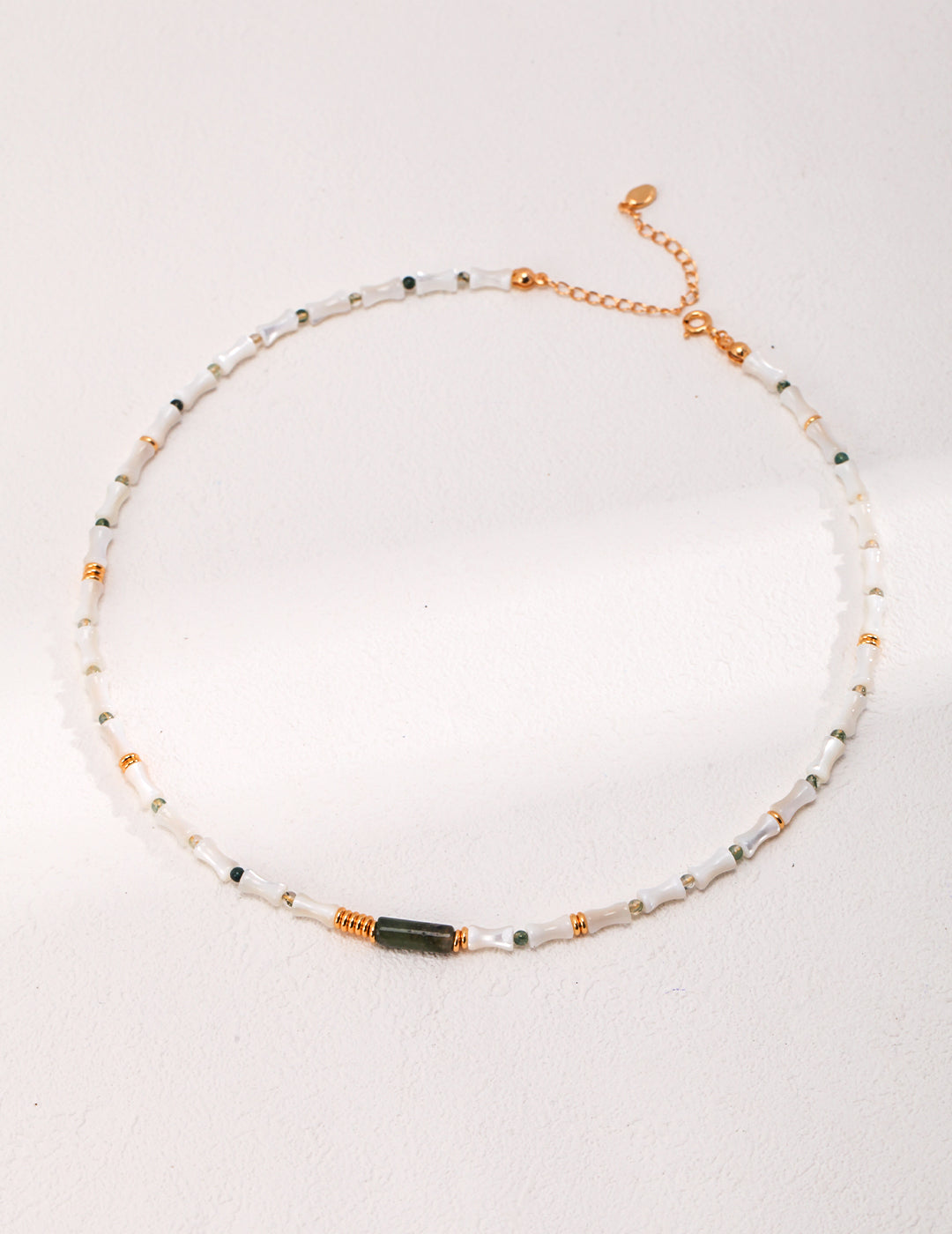 Mother of Pearl Bamboo Shape Necklace