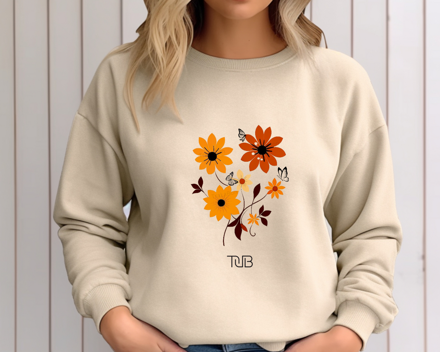 Vintage pressed wildflower Unisex Crewneck Sweatshirt