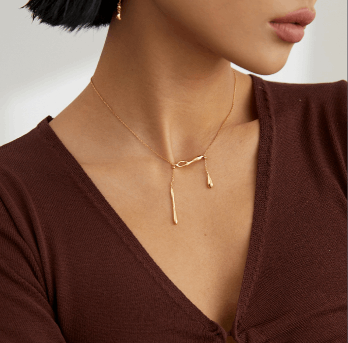 Ice Droplets Minimalist Necklace