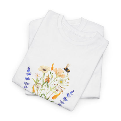 Floral Fusion Unisex Heavy Cotton T-Shirt