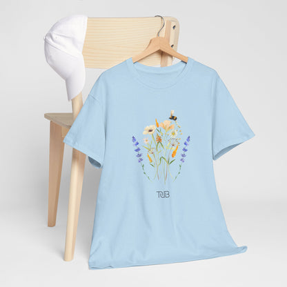 Floral Fusion Unisex Heavy Cotton T-Shirt