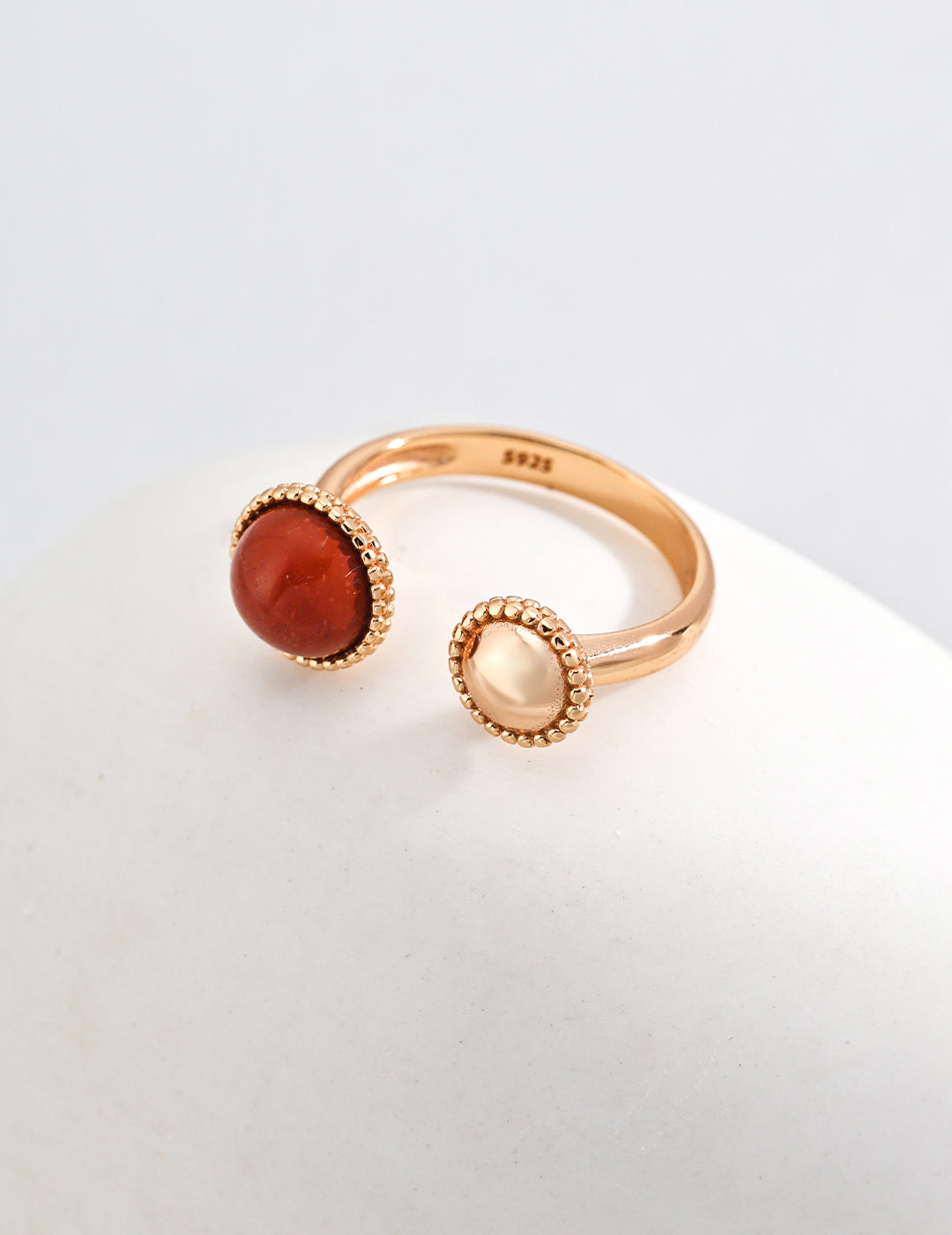 Minimalist Red Stone Ring