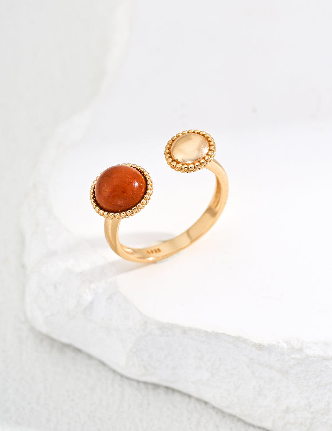 Minimalist Red Stone Ring