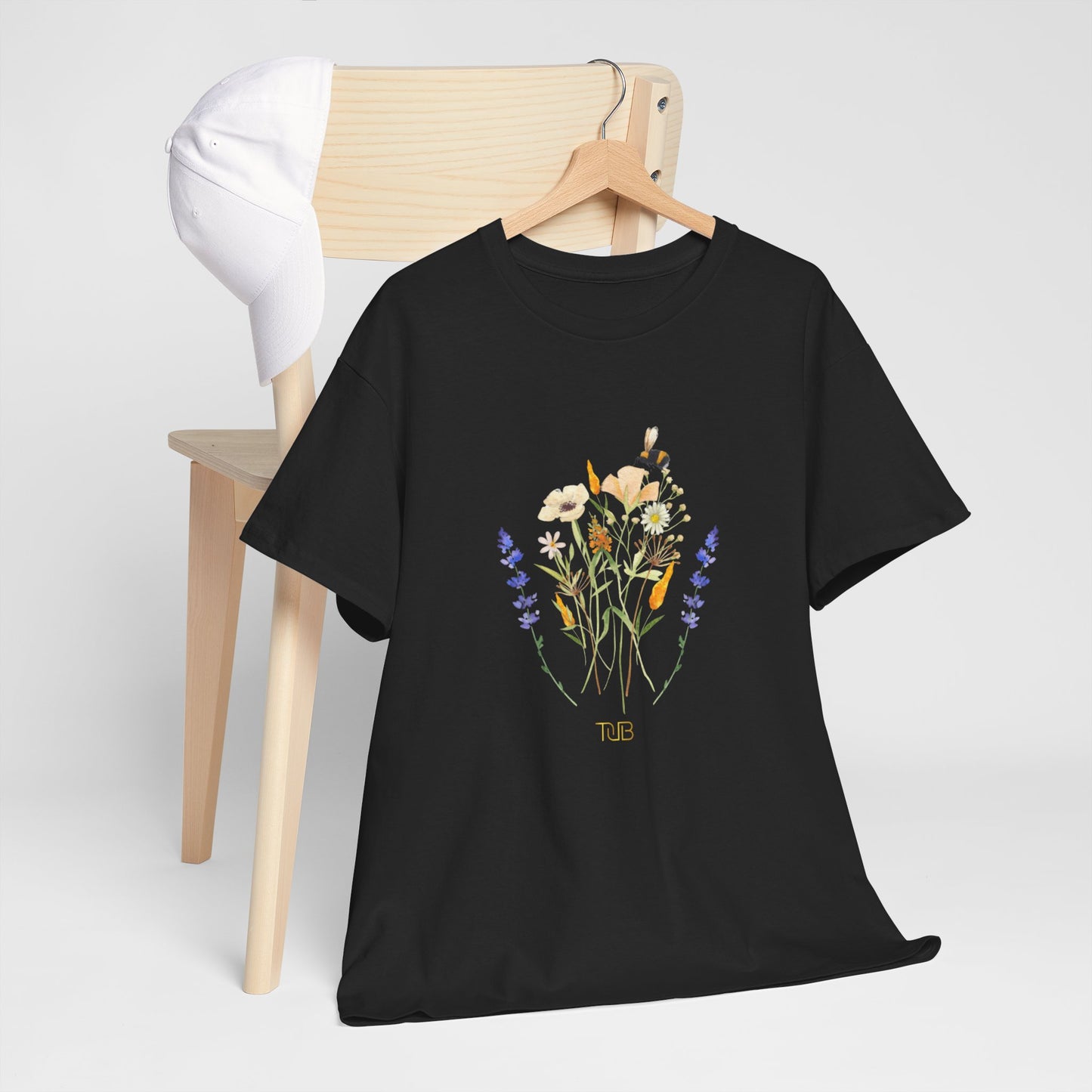 Floral Fusion Unisex Heavy Cotton T-Shirt