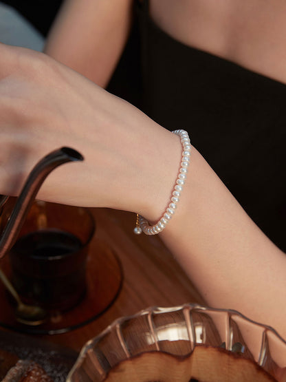 Classic  Pearls Bracelet And Choker Set