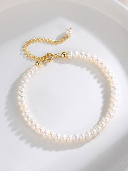 Classic  Pearls Bracelet And Choker Set