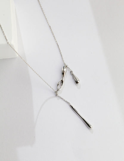 Ice Droplets Minimalist Necklace