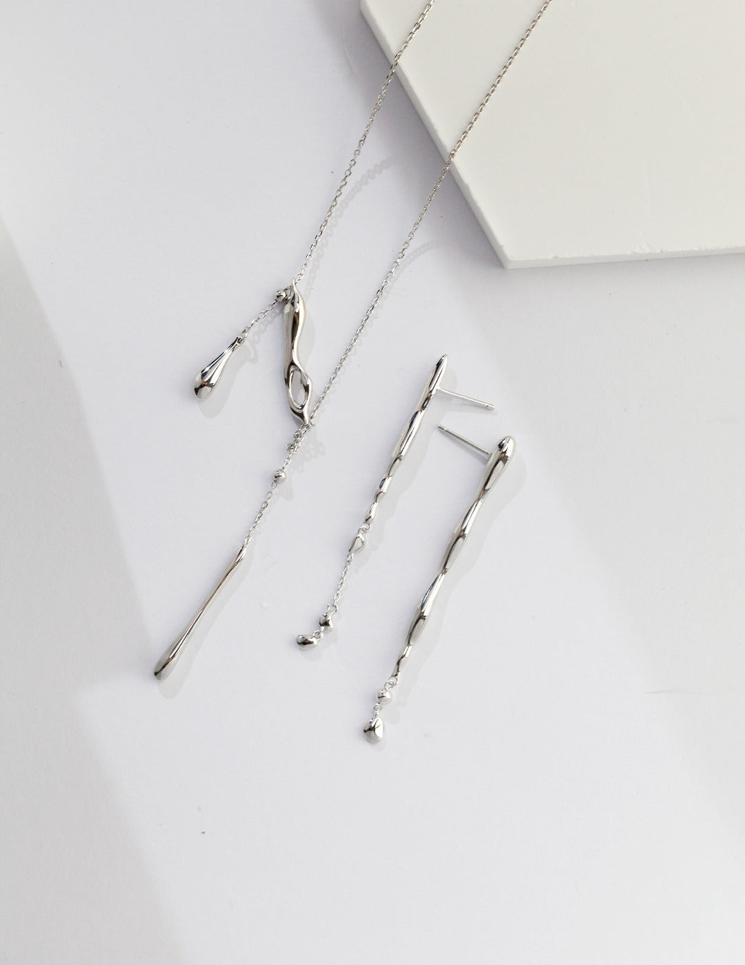 Ice Droplets Minimalist Necklace