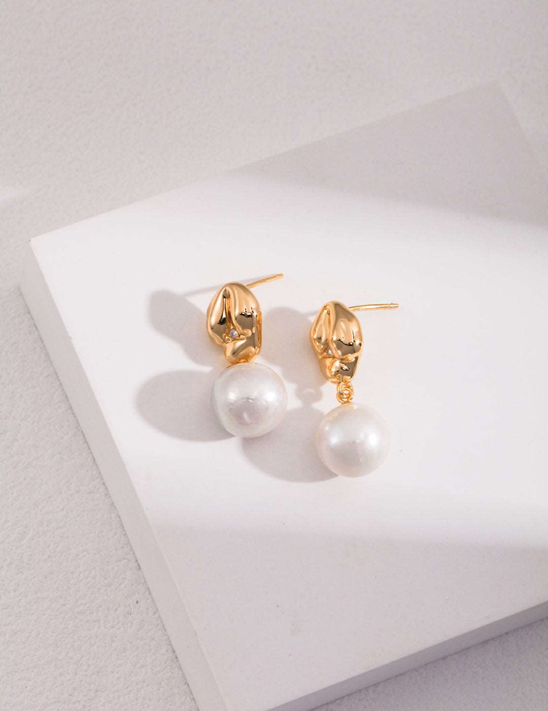 Coffee Beans Pearl Earrings