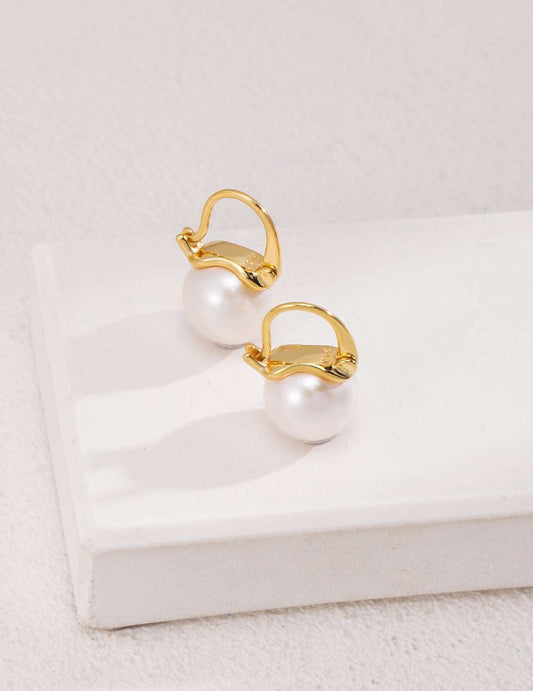 Simple Natural Pearls Earrings