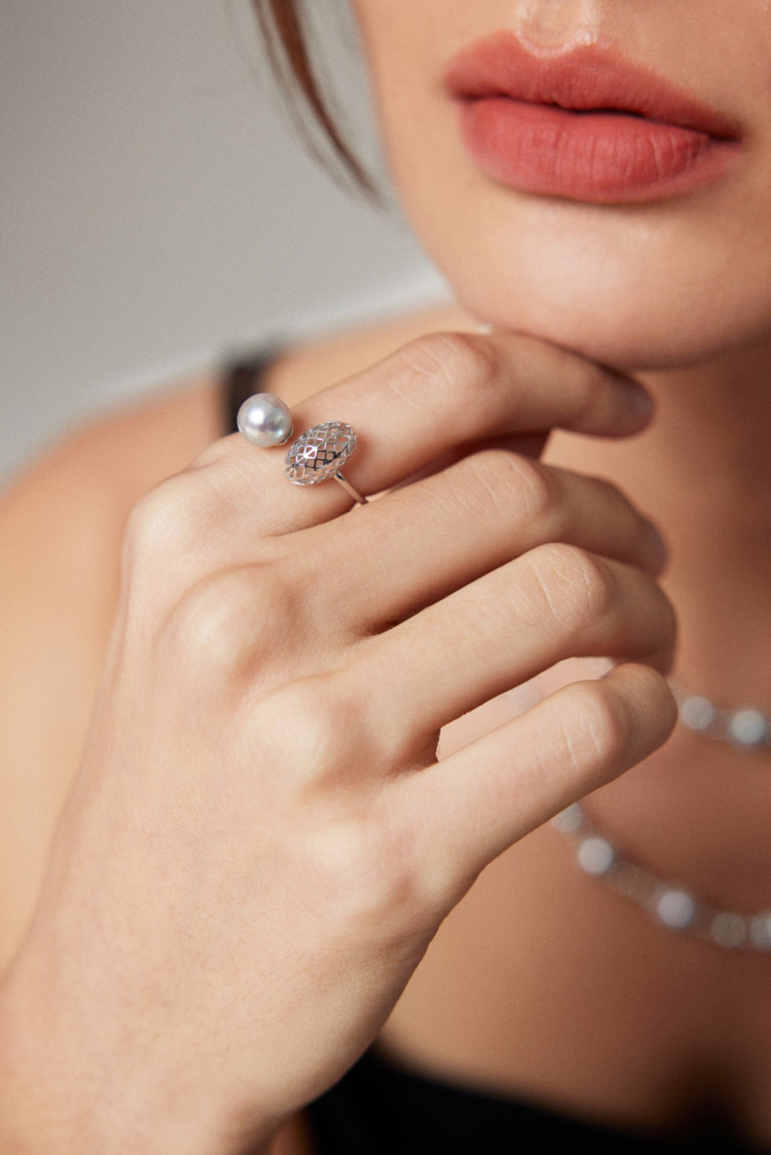 Sea Water Pearl Akoya Ring