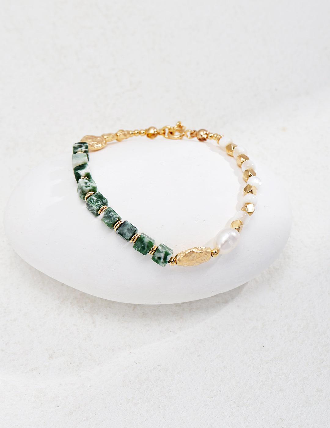 Qinghai Jade Pearl Bracelet/Necklace Set