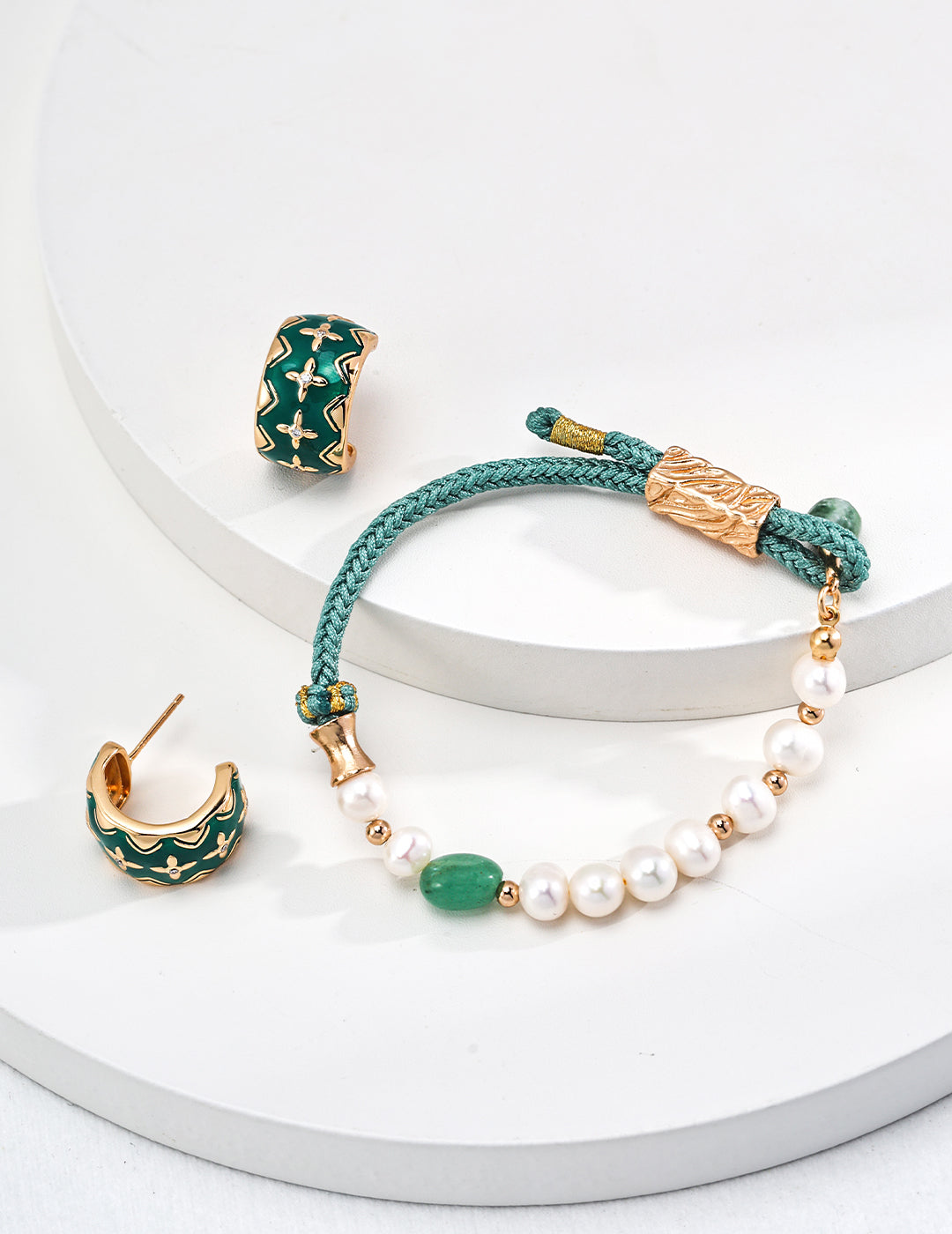 (Taurus/ Libra/Pisces) Zodiac Nephrite Jade Braided  Bracelet