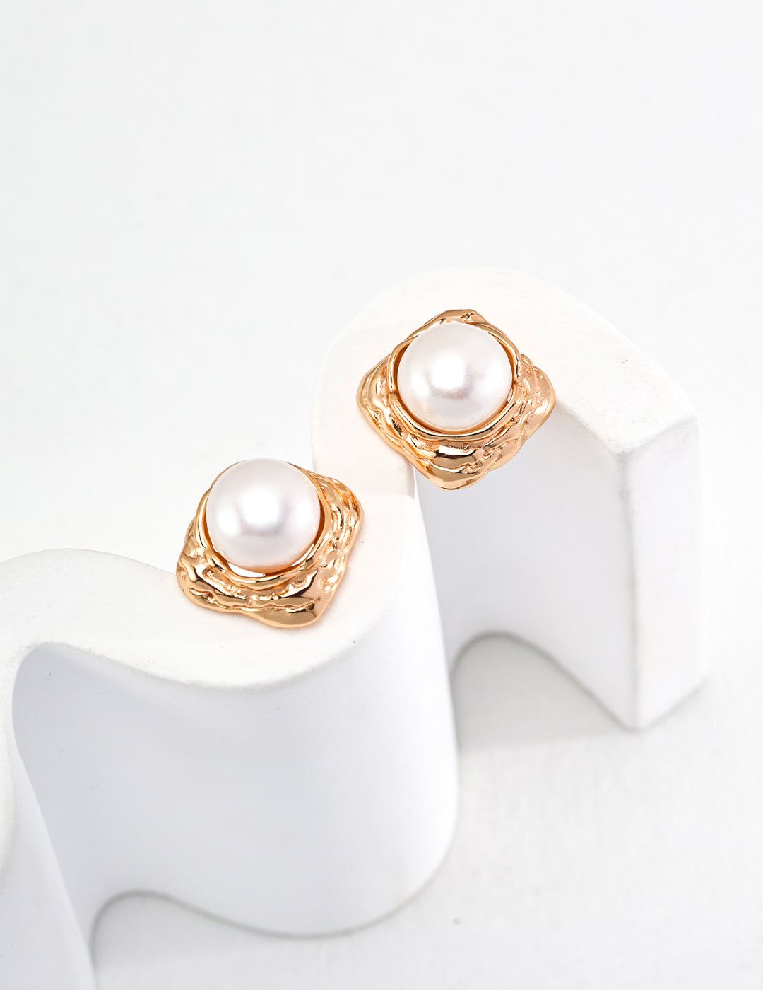 Classic Sterling Silver Pearl Stud Earrings