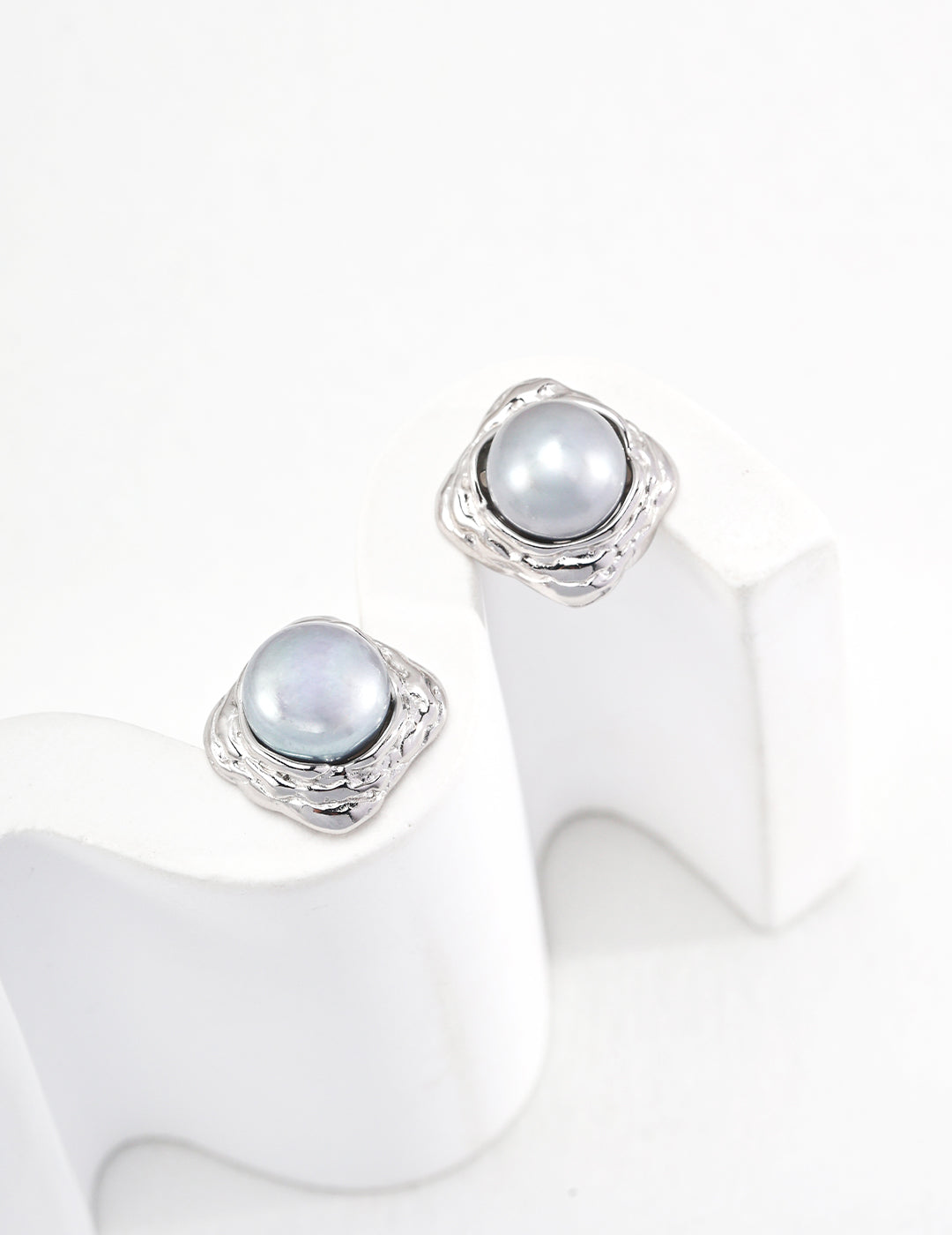 Classic Sterling Silver Pearl Stud Earrings