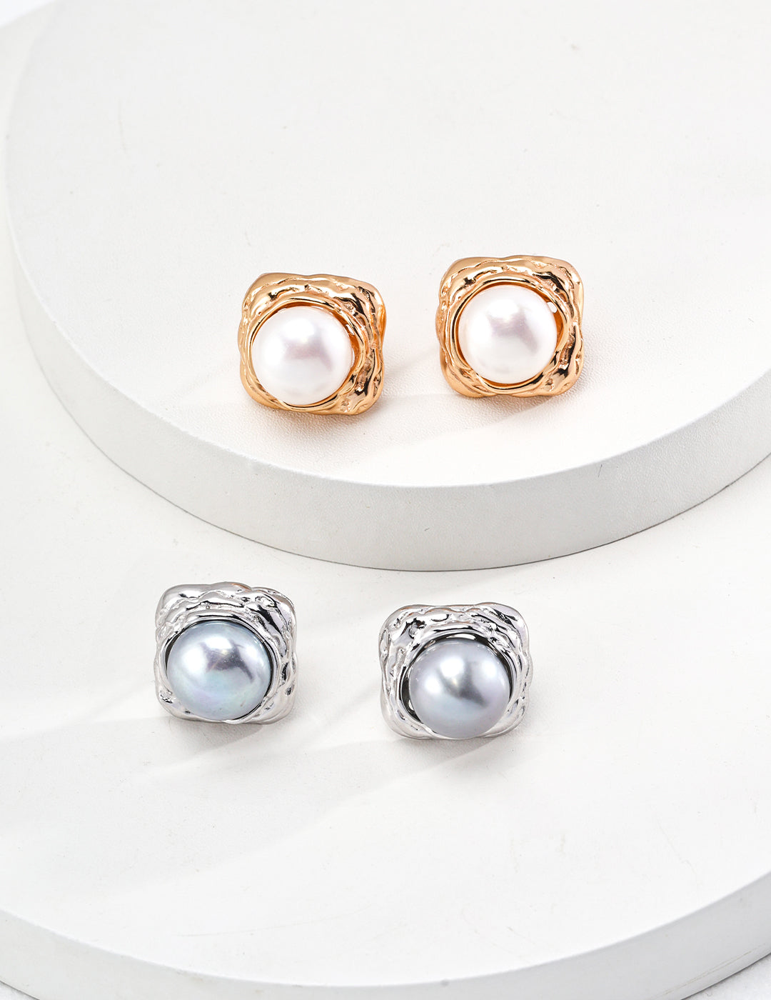 Classic Sterling Silver Pearl Stud Earrings