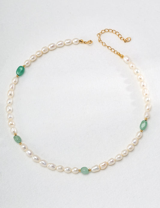 Lucky Jade Pearl Necklace