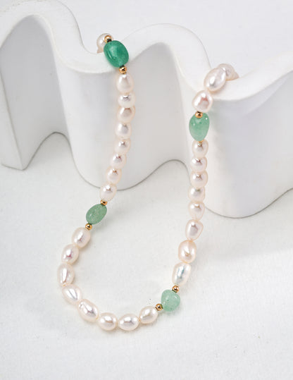 Lucky Jade Pearl Necklace