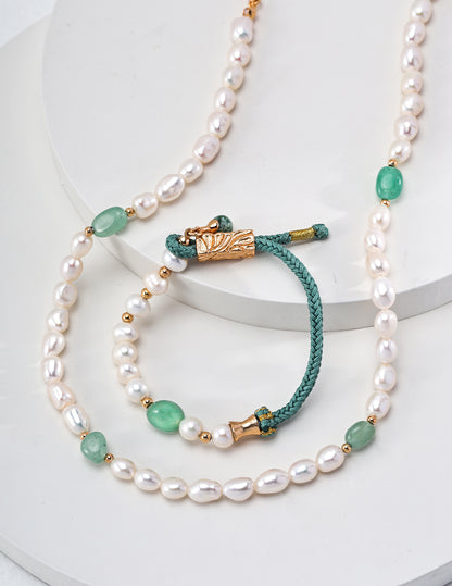 Lucky Jade Pearl Necklace