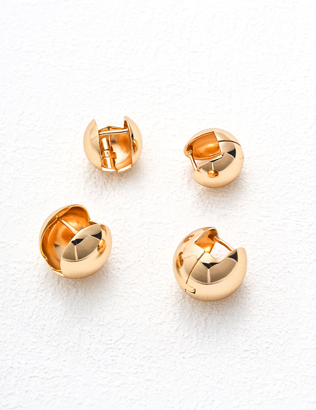 Round Ball Huggie Earrings