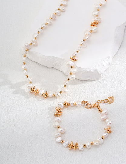 Simple Natural Pearl  Necklace/ Bracelet