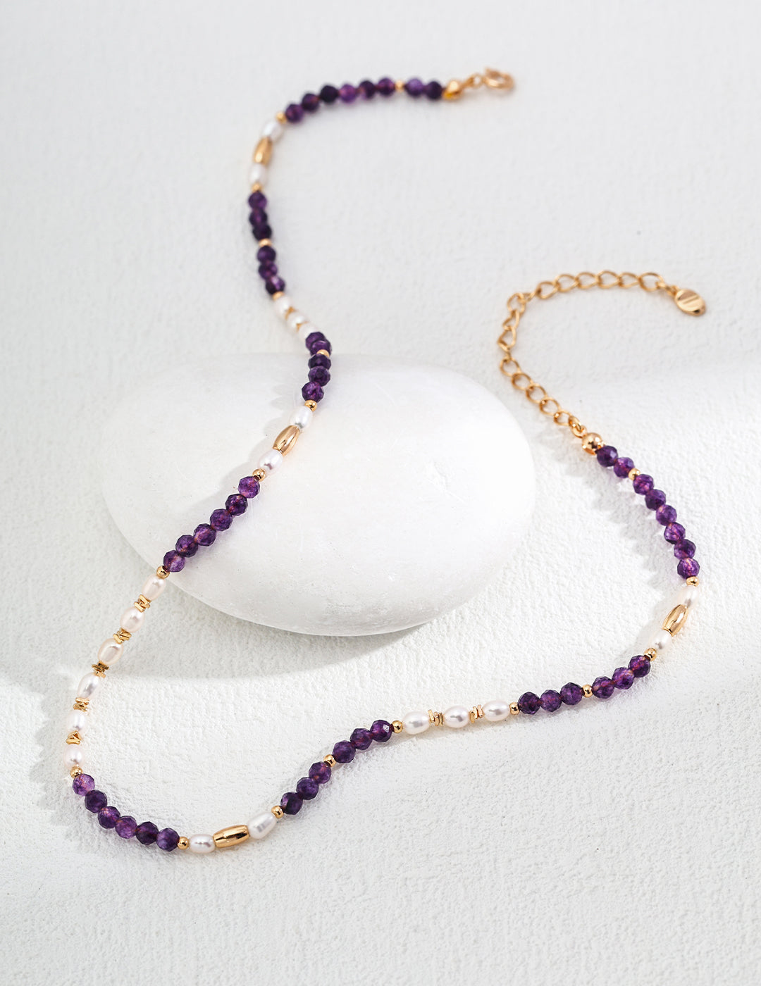 Natural Pearl Amethyst Necklace