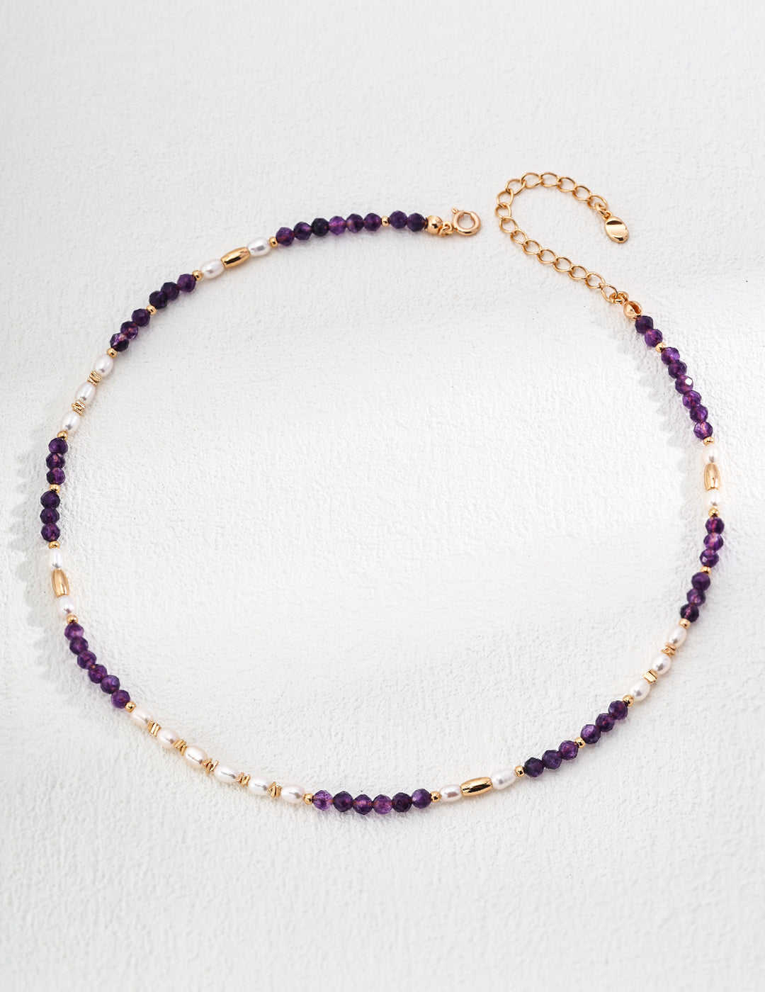 Natural Pearl Amethyst Necklace