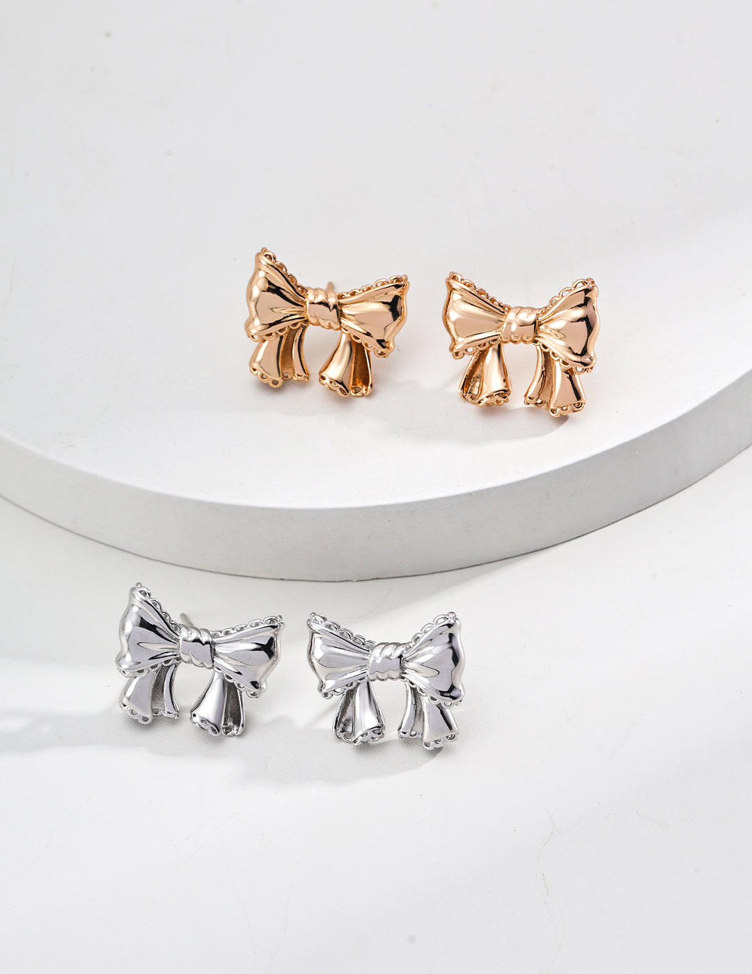 S925 Silver Vintage Bow Earrings